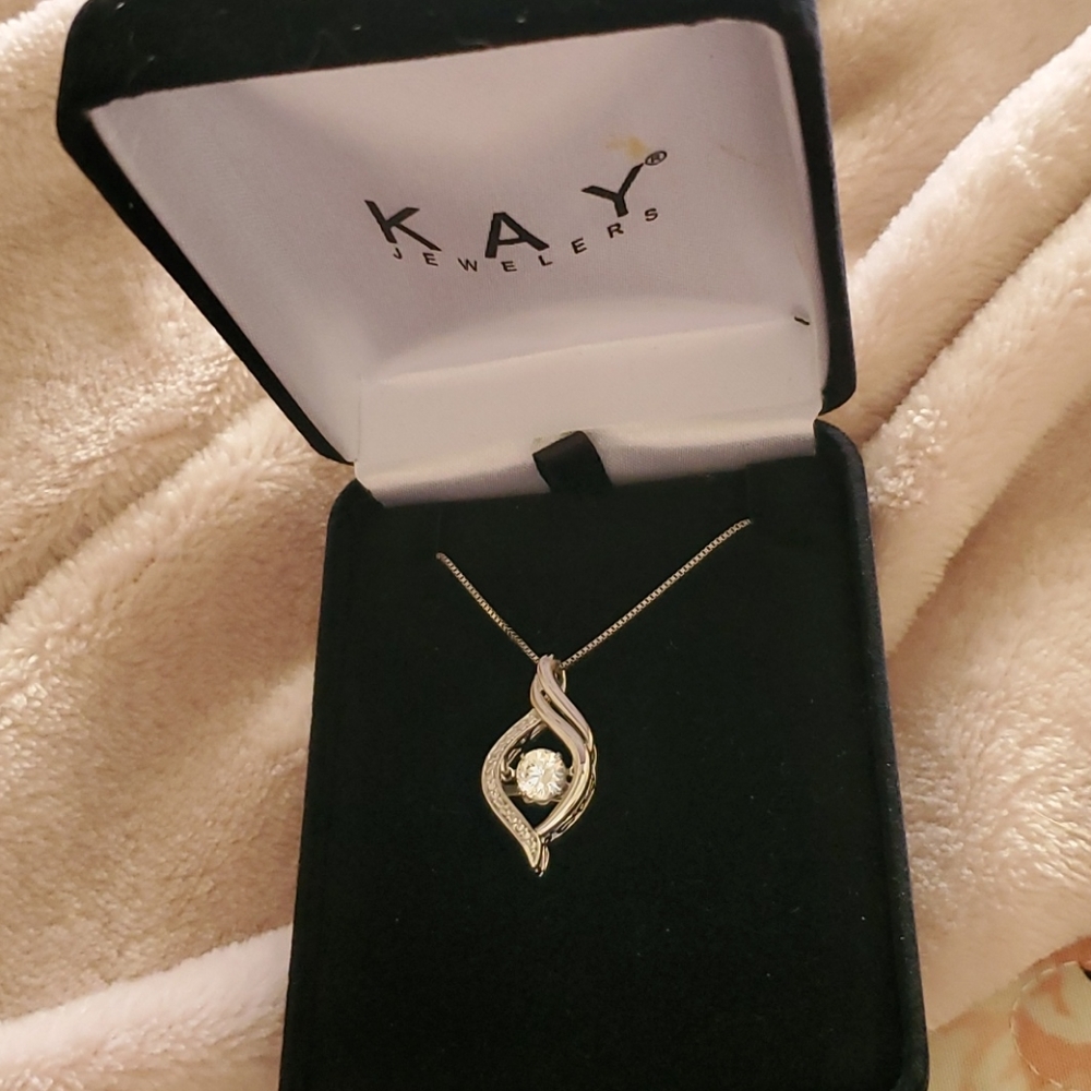 Kay Jewlers floating cubic zirconia pendant